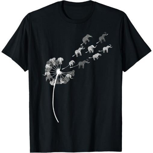 Dandelion Elephants Shirt for Elephant Lover | Elephant T-Shirt Made in USA Hoodie Sweatshirt | PrintMintTees.com