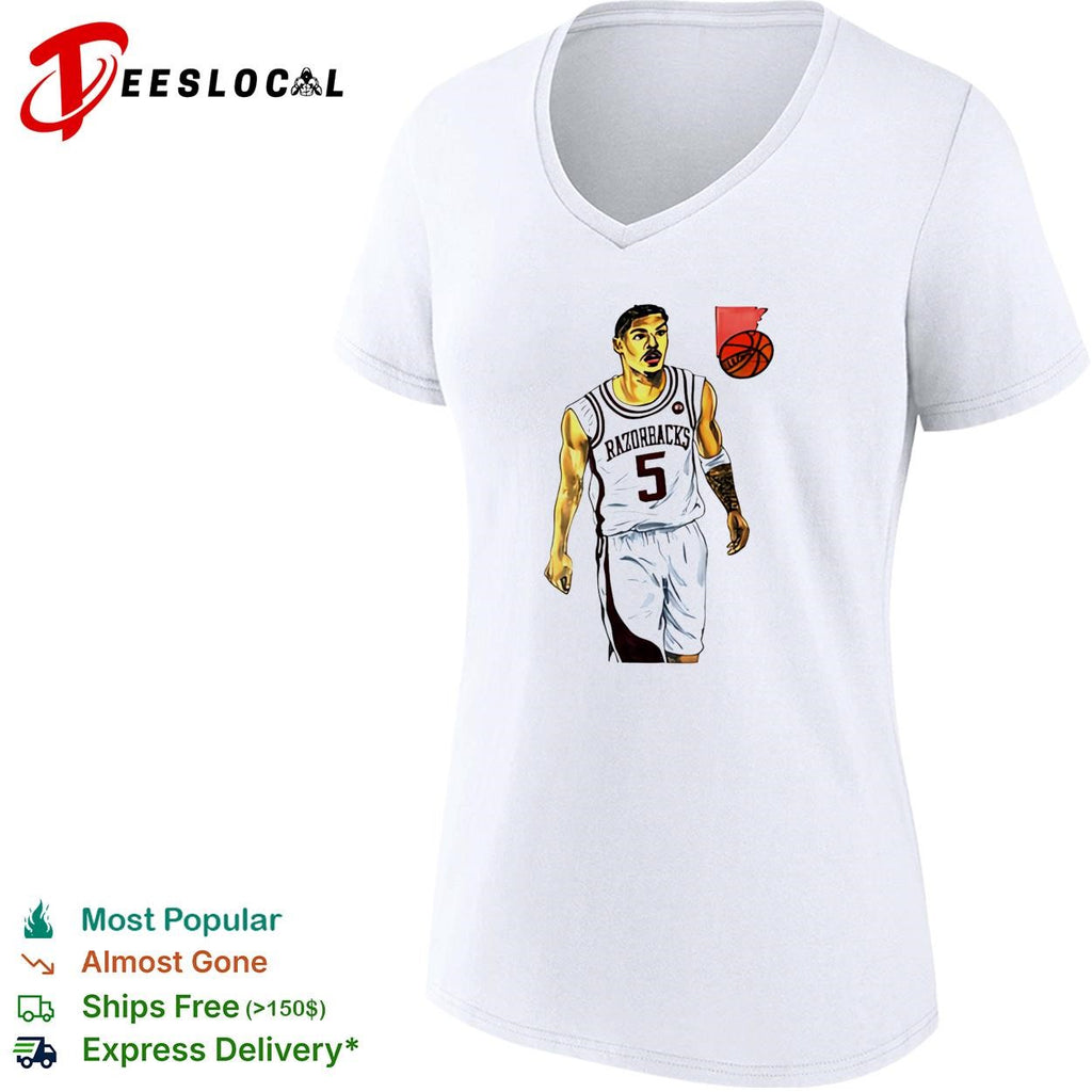 Darius Acuff Jr Arkansas Razorbacks basketball player number 5 shirt