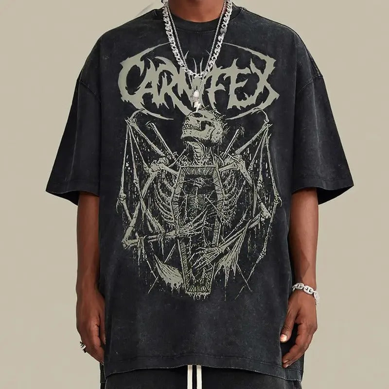 Dark Grunge Carnifex Satanic Skull Top vintage Goth  Shirt Hoodie Sweatshirt | PrintMintTees.com