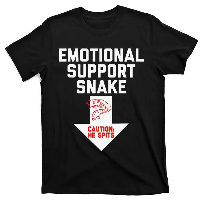 Dark Humor Shirts Crude Humor Inappropriate Emotional Support Snake Halloween Menswear Casual Cotton Top Basic T-Shirts, Hoodie, Sweatshirt