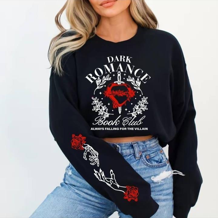 Dark Romance Book Club Sweatshirt, Trendy Literature Shirt, Book Lover, Romance Reader Sweater Hoodie | PrintMintTees.com