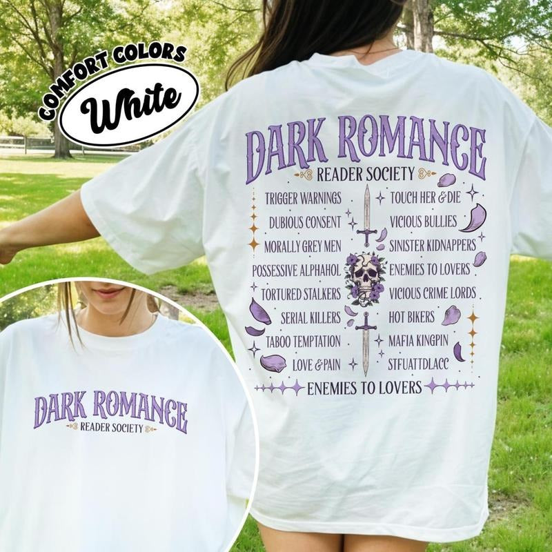Dark Romance Reader Society Comfort Colors Shirt Enemies Lover T Shirt Dark Romance World Tour Book Lover Top Shirt Hoodie Sweatshirt
