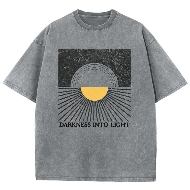 Darkness Light Washed Christian Jesus Vintage 90s Cotton Top Mineral Color T-Shirts, Hoodie, Sweatshirt