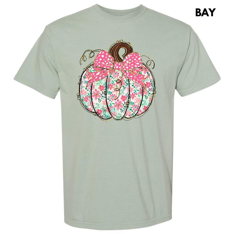 Darling Floral Pumpkin Comfort Colors T-Shirt 'NLB' Hoodie Sweatshirt | PrintMintTees.com