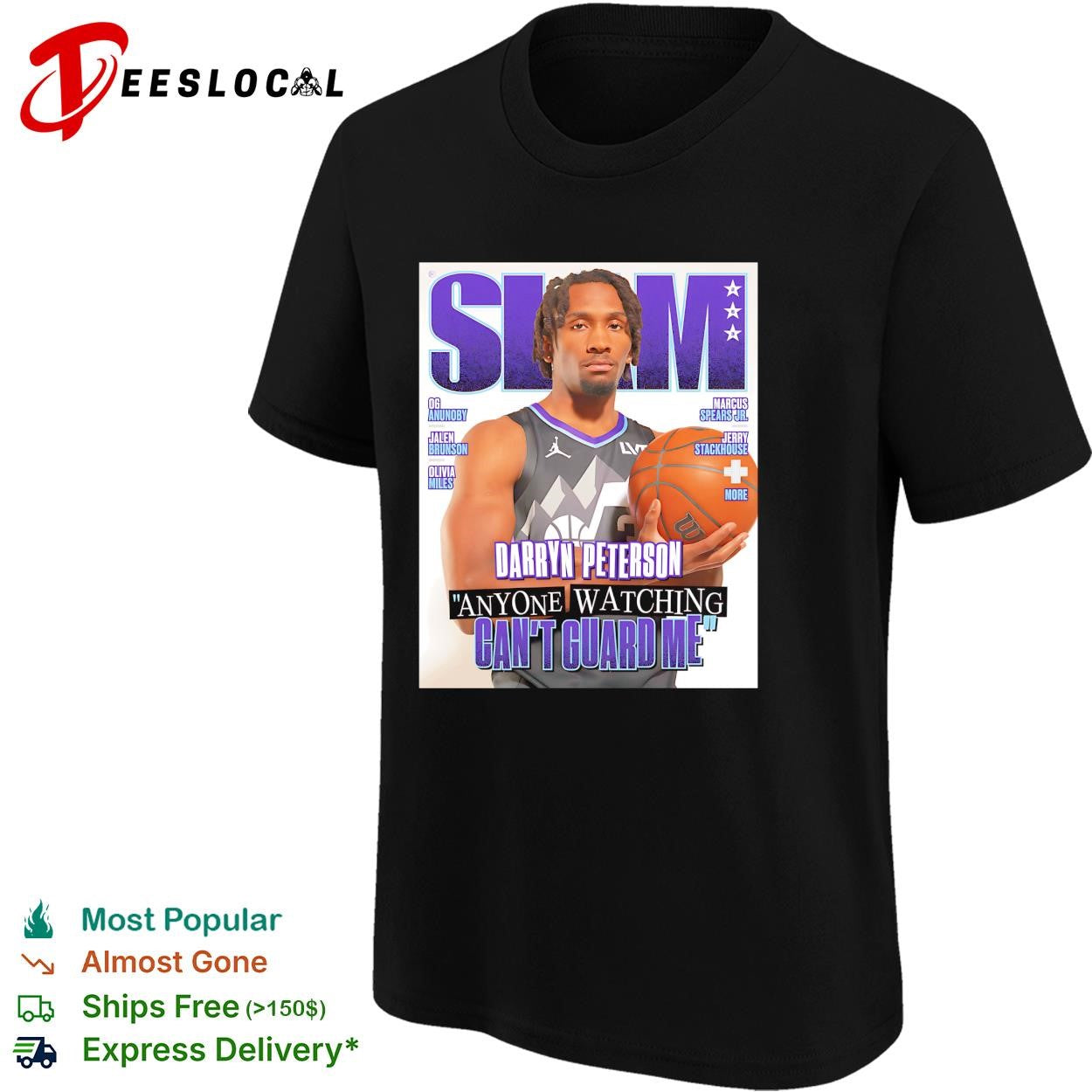 Darryn Peterson Anyone watching can’t guard me basketball Slam magazine cover shirt