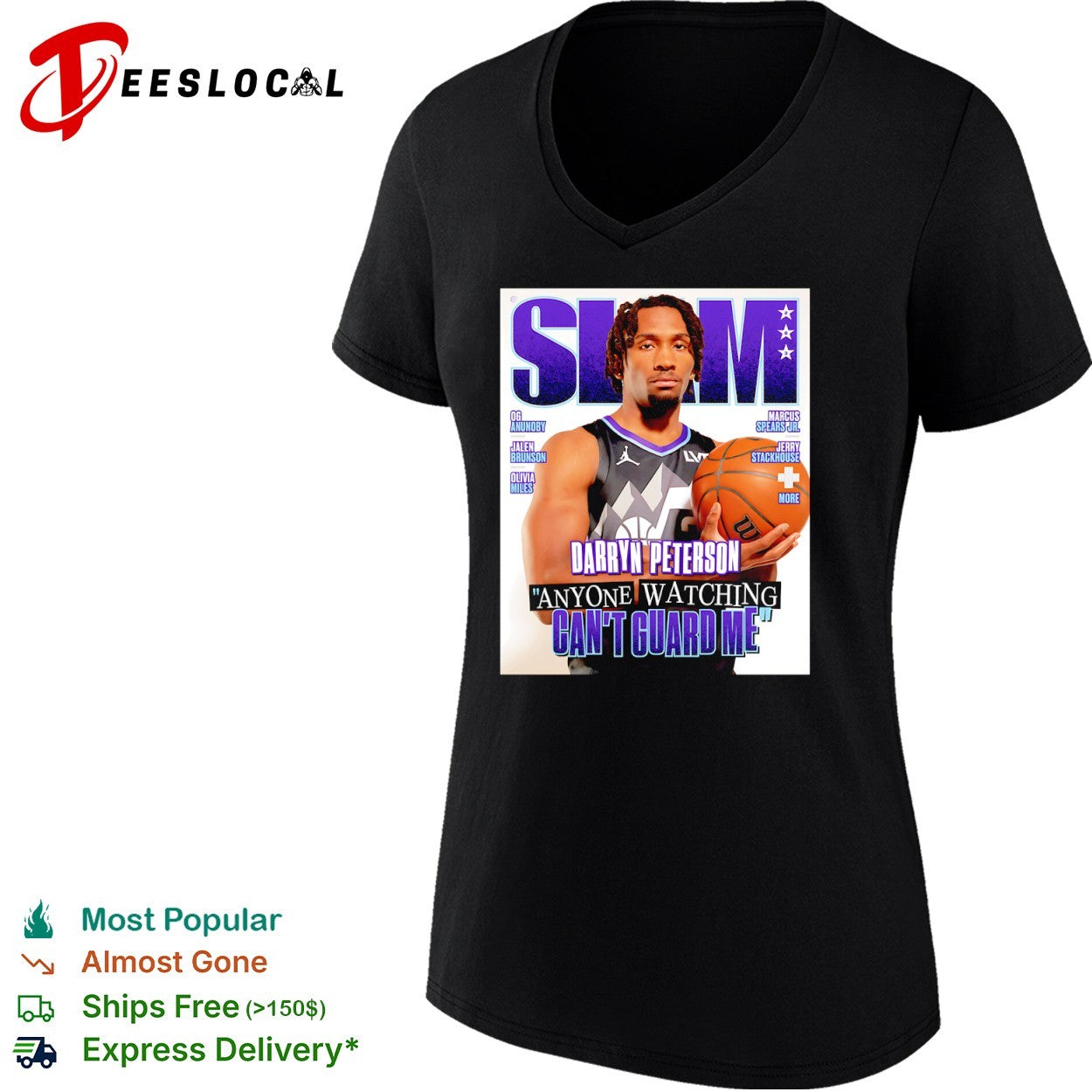 Darryn Peterson SLAM magazine anyone watching can’t guard me basketball shirt