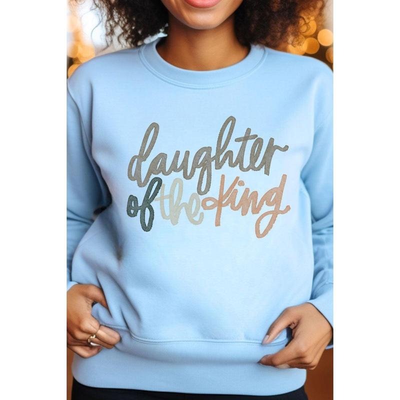 Daughter Of The King Heavy-weight Crew Sweatshirt Shirt Hoodie | PrintMintTees.com