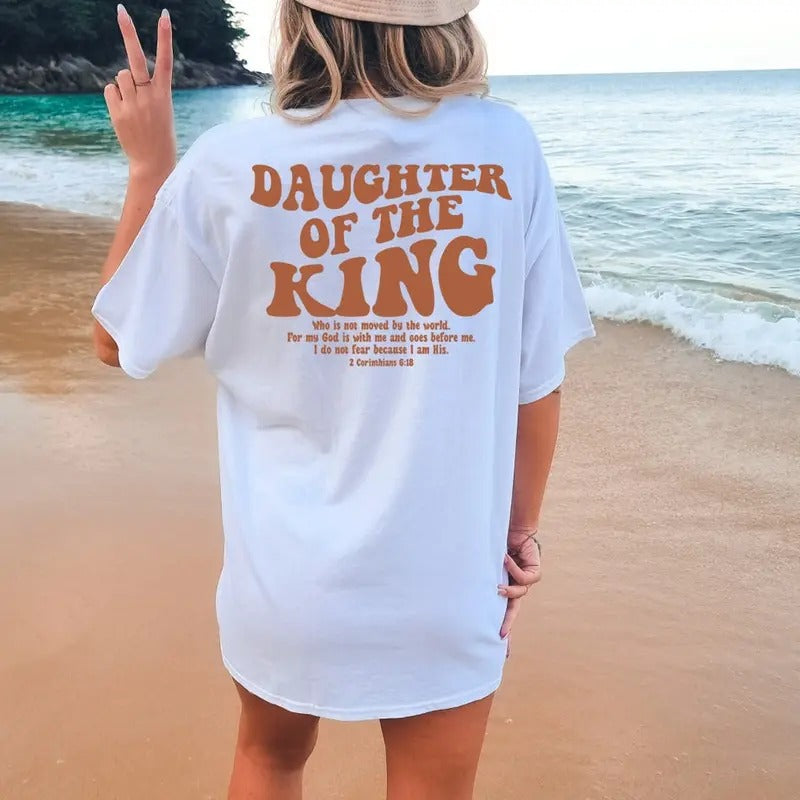 Daughter Of The King Shirt, Aesthetic Christian Shirt, Women's Religious Shirt Cotton Womenswear Hoodie Sweatshirt