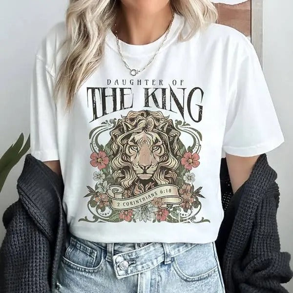Daughter of the King Boho Christian Shirt Bible Verse shirt Religious Shirt, Jesus Shirt Christian Gift Hoodie Sweatshirt