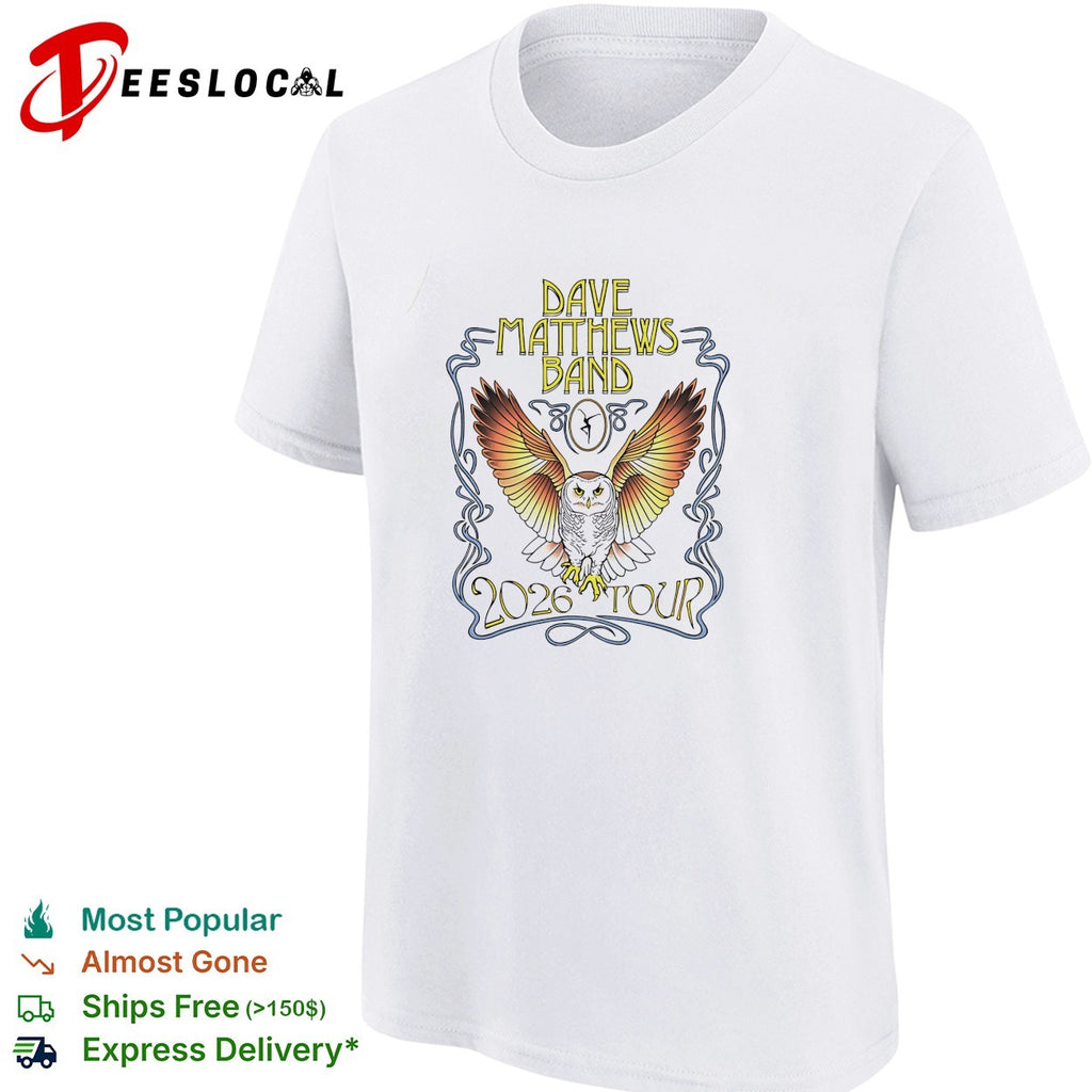 Dave Matthews Band 2026 tour owl shirt