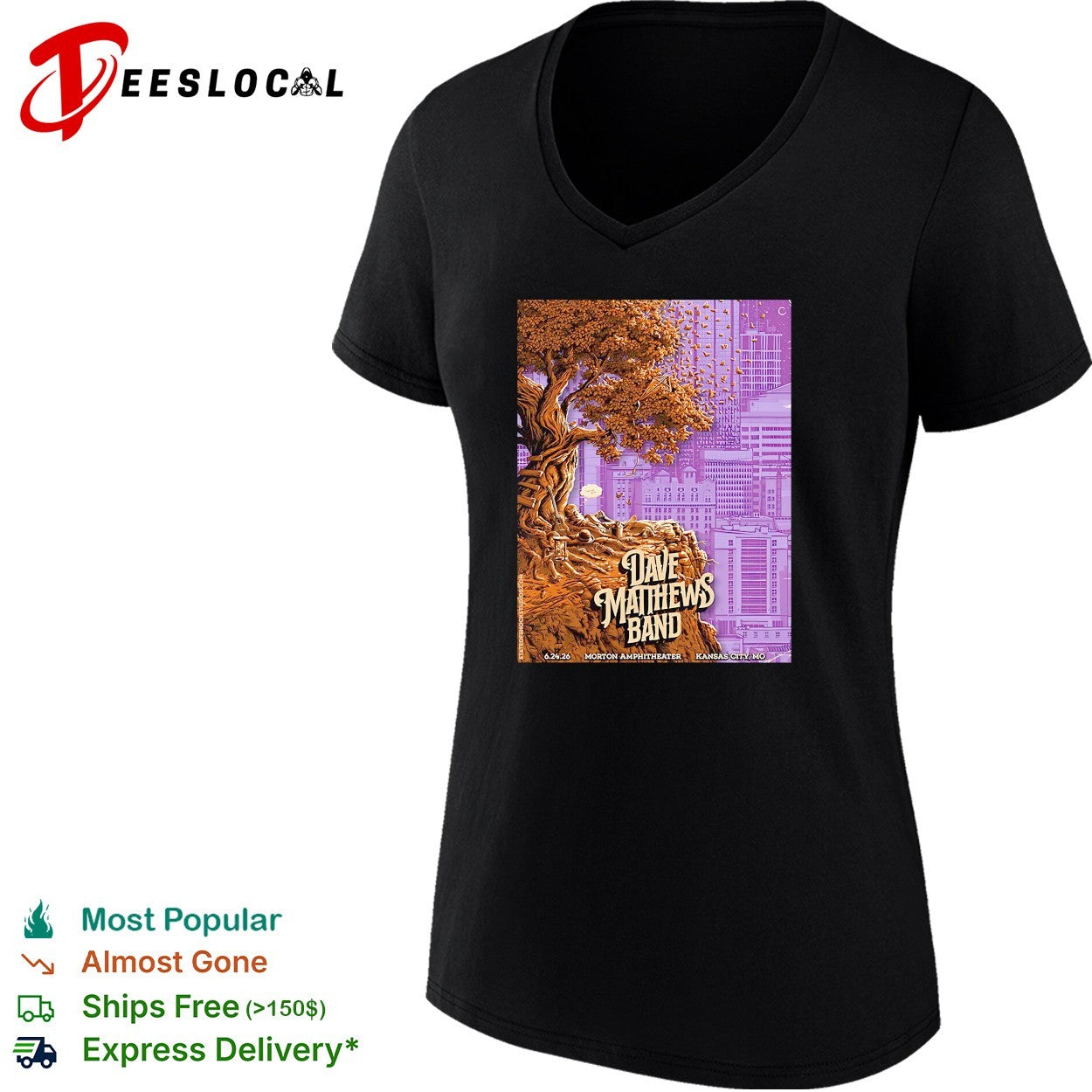 Dave Matthews Band Kansas City Missouri at Morton Amphitheater On June 24 2026 shirt