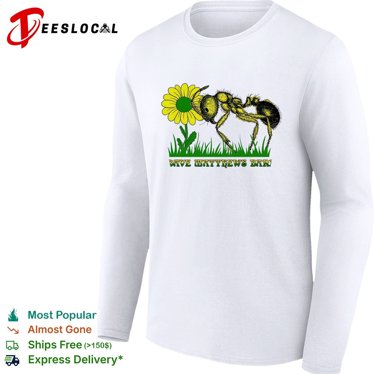 Dave Matthews Band ant and daisy shirt