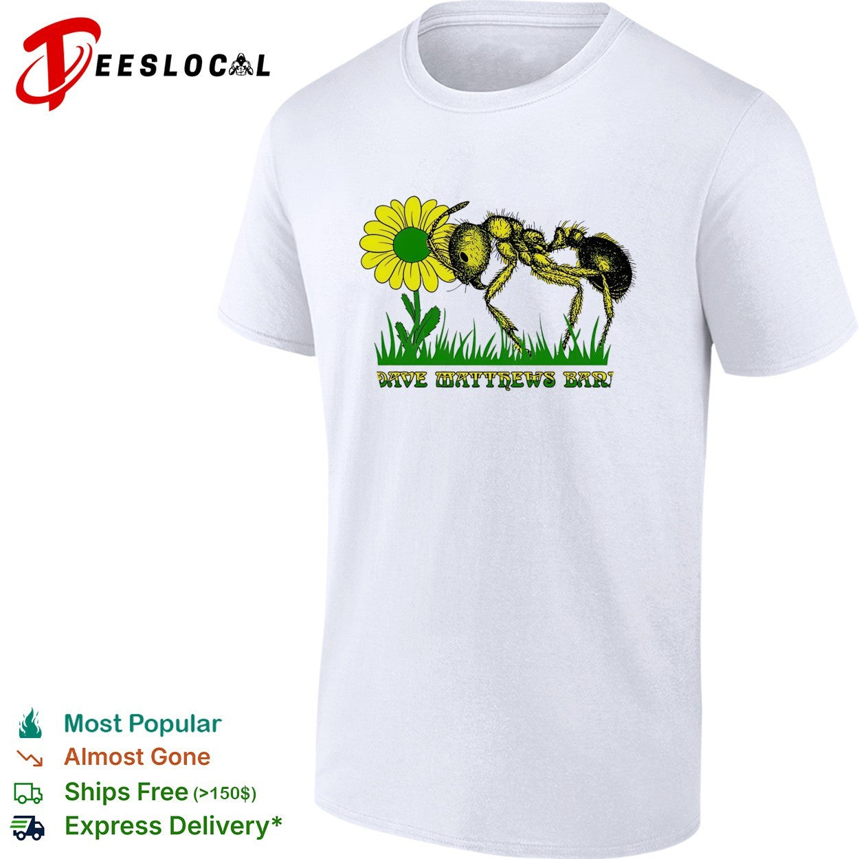 Dave Matthews Band ant and daisy shirt