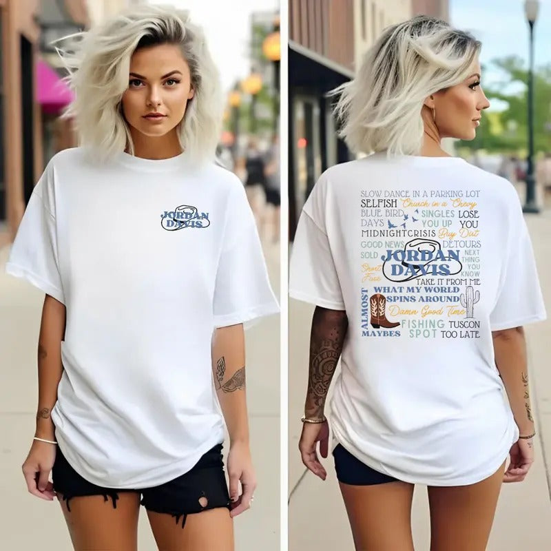 Davis Lyric Country Music Shirt Western Boots Cowboy Rodeo Concert Radio Fan Short Sleeve Shirt T-Shirts, Hoodie, Sweatshirt