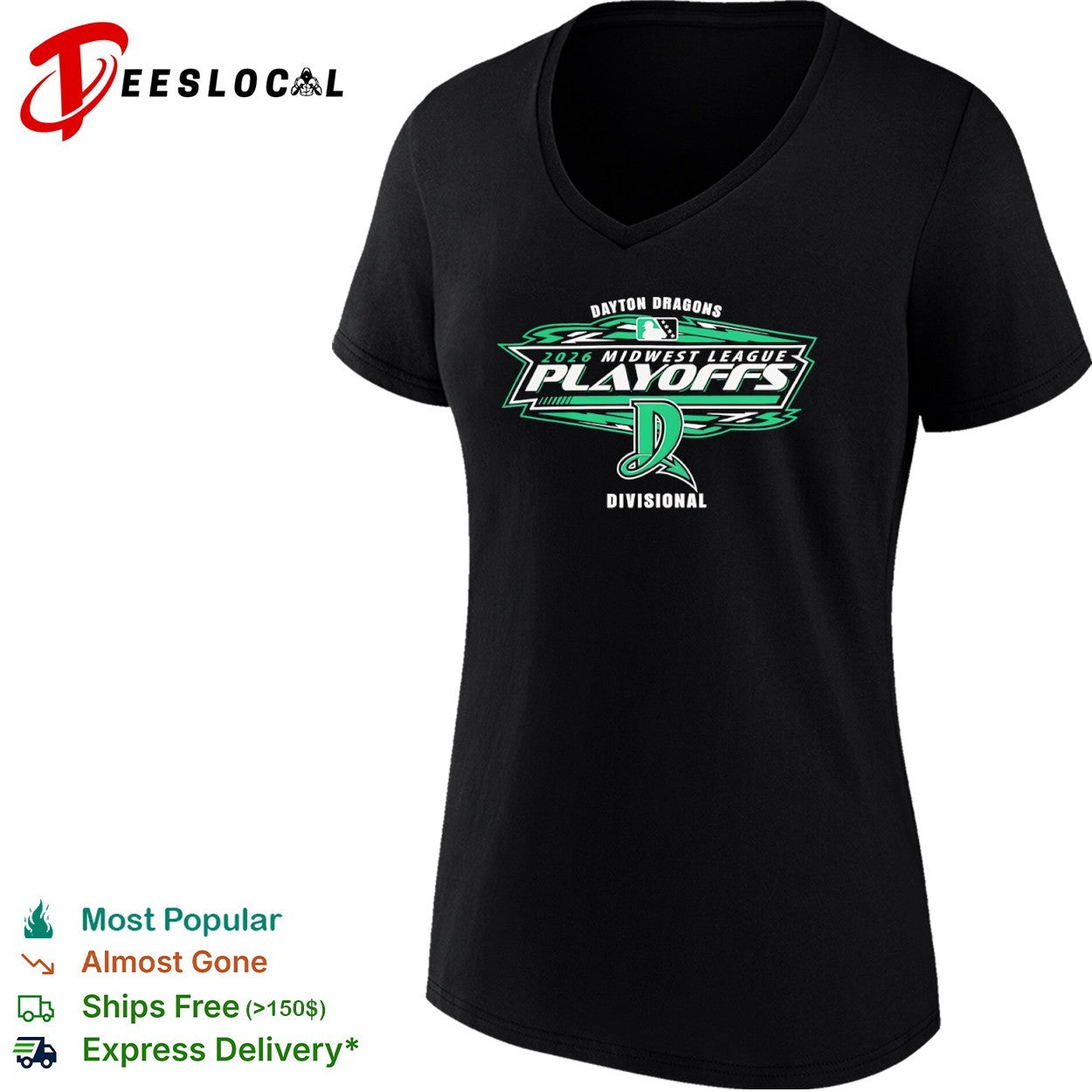 Dayton Dragons 2026 Midwest League Playoffs Shirt