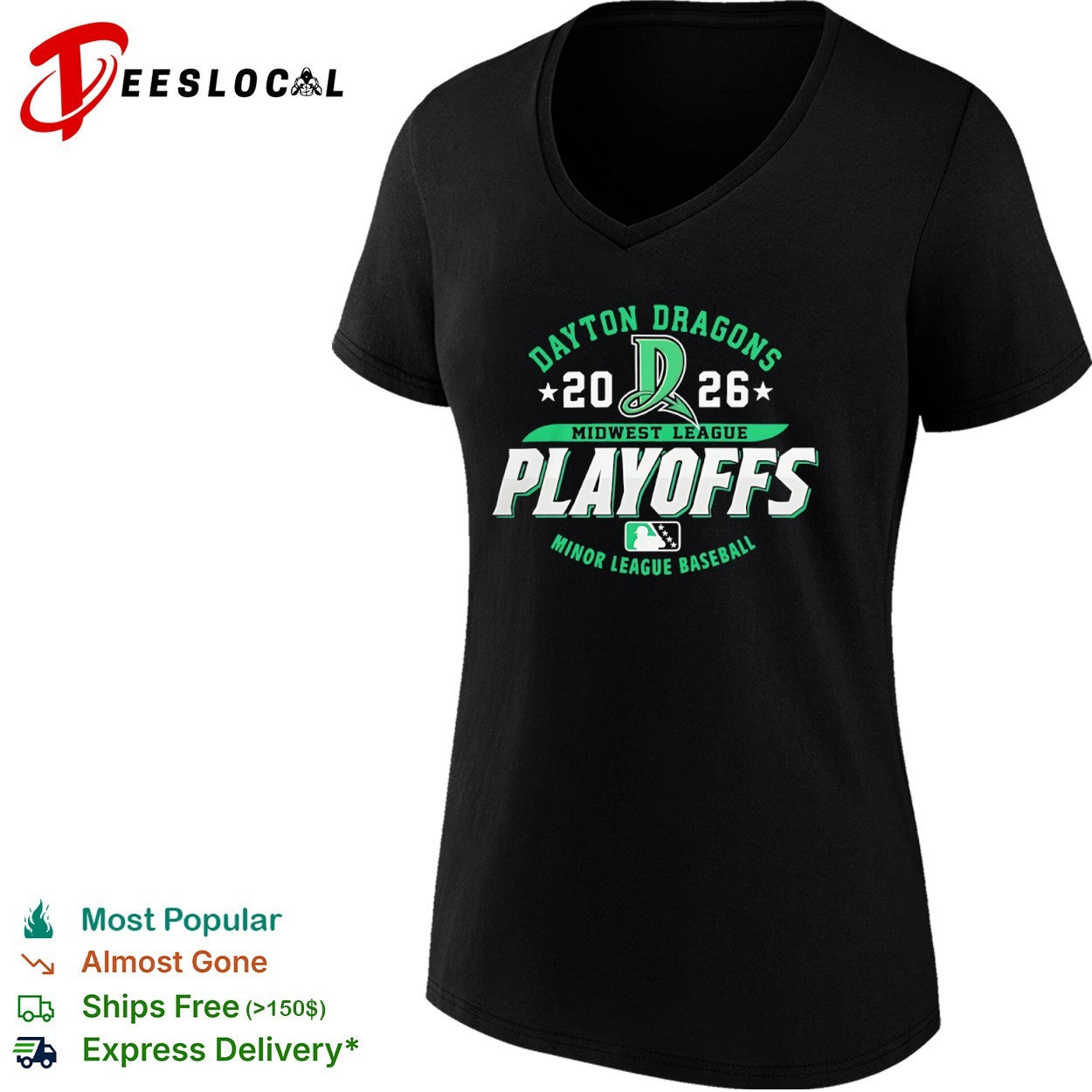 Dayton Dragons 2026 Midwest League Playoffs Minor League Baseball shirt