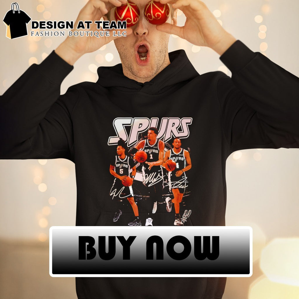 De’Aaron Fox Victor Wembanyama Stephon Castle San Antonio Spurs Basketball signatures shirt