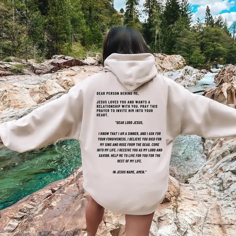 Dear Person Behind Me Jesus Hoodie Christian Hoodie Christian Sweatshirt Christian Hoodies Trendy Hoodie Shirt