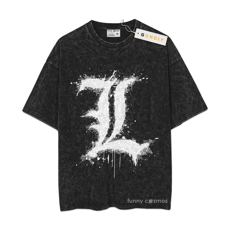 Death Note Sweatshirt, Anime Sweatshirt, Vintage Sweatshirt Basic Mineral Wash TShirt Hoodie | PrintMintTees.com