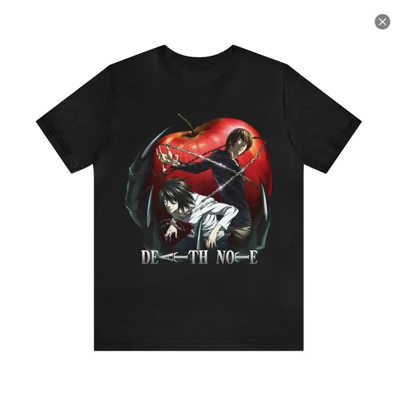 Death Note T-Shirt, Death Note Unisex Short Sleeve Tee ,y2k anime shirt Hoodie Sweatshirt | PrintMintTees.com