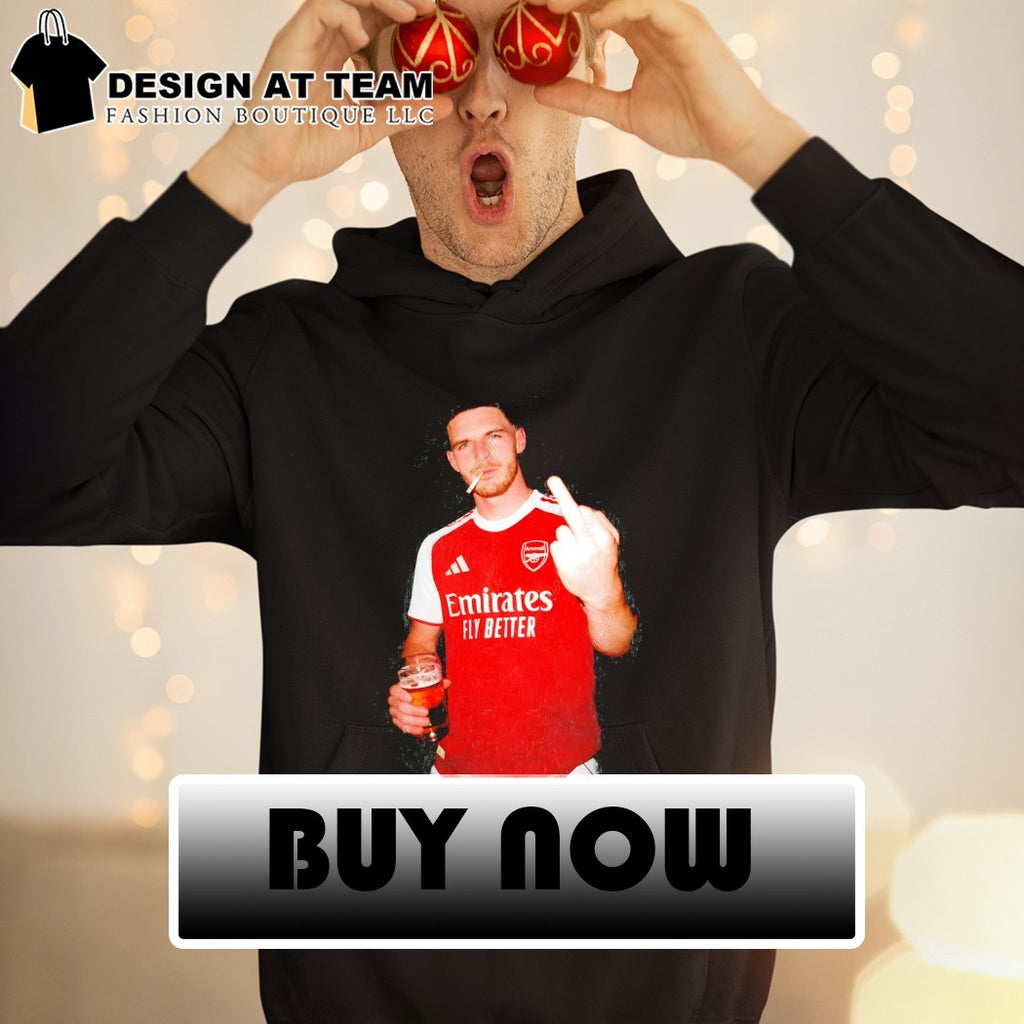 Declan Rice middle finger smoking Arsenal FC 2026 shirt
