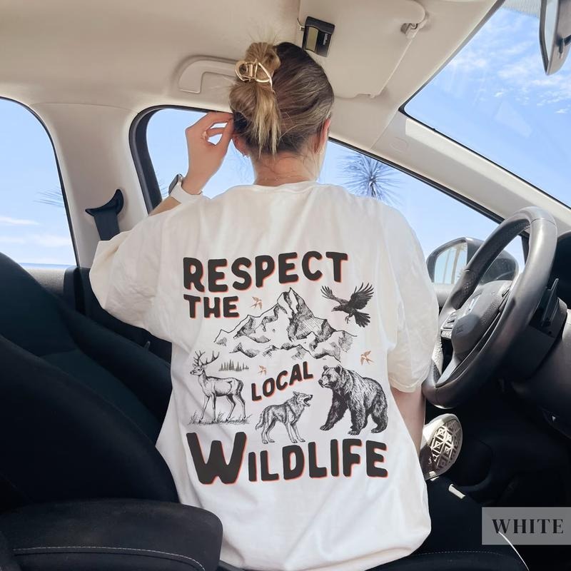 Respect The Local Wildlife Comfort Color T-Shirt, Gift For Nature/Animal/Forest/Hiking/Camping Lover, Rustic Retro...