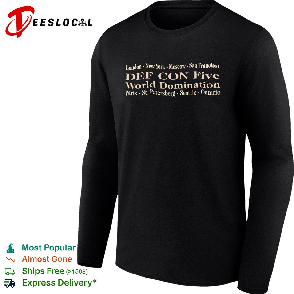 Def Con Five World Domination London New York shirt