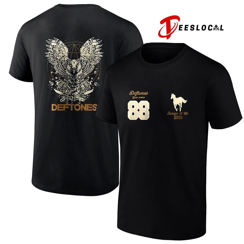 Deftone EU and UK tour 2026 owl shirt