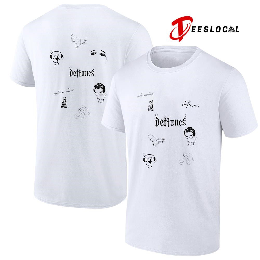Deftone EU and UK tour adrenaline signs graphic shirt