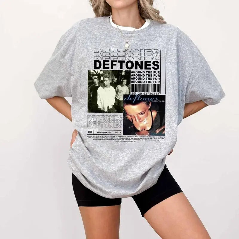 Deftones Shirt, Rock Band Tee 90s Music Sweatshirt, Gift For Fan, Around The Fur Tee, Unisex Short Sleeve Tee Hoodie