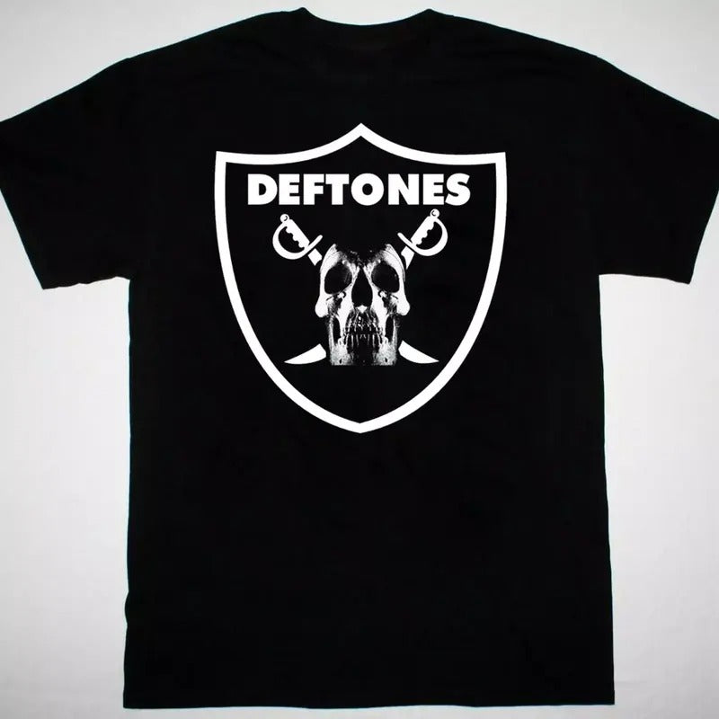 Deftones band logo Short Sleeve T-shirt cotton Menswear Top Hoodie Sweatshirt | PrintMintTees.com