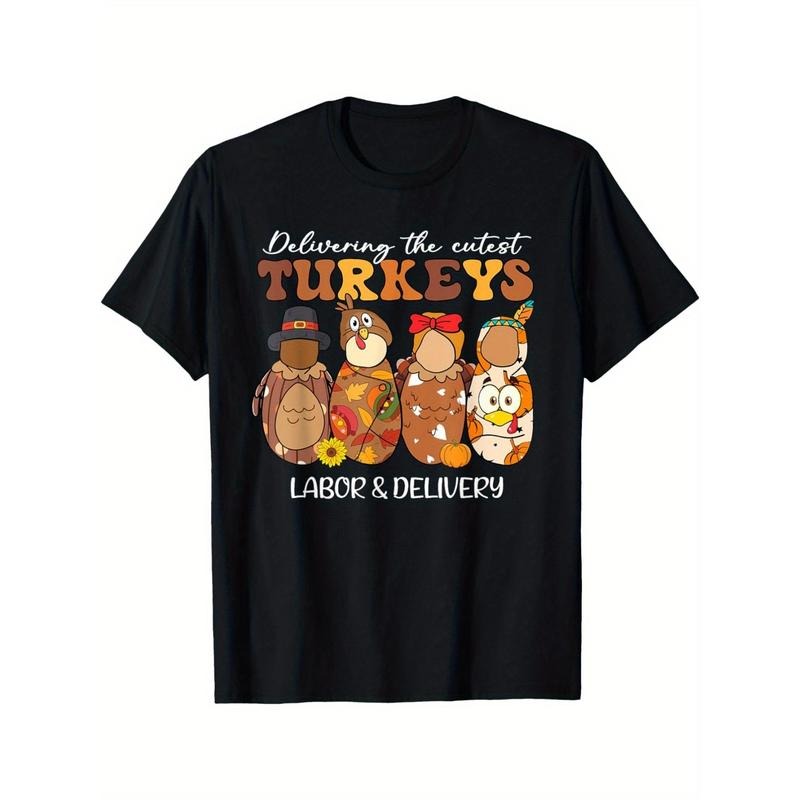 Delivering The Cutest Turkeys Labor & Delivery Thanksgiving men T-Shirt made in usa Hoodie Sweatshirt | PrintMintTees.com