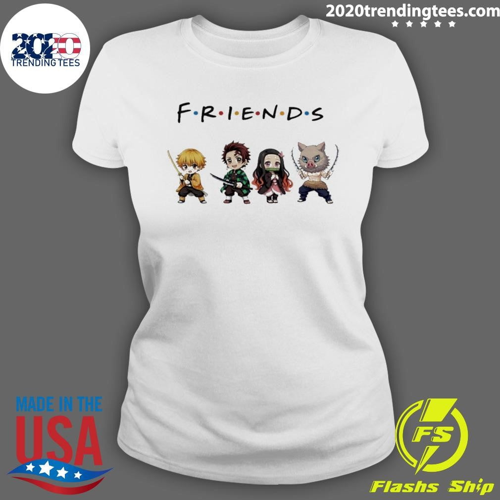 Demon Slayer Chibi Friends Characters Anime Shirt