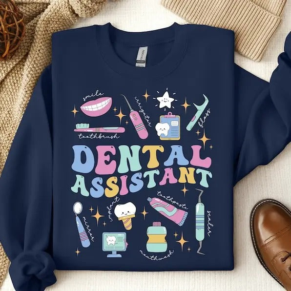 Dental Assistant Sweatshirt, Funny Dentist Sweater, Dental Hygienist Shirt, Dental Hygiene Gifts, Dental Squad, Dentist...