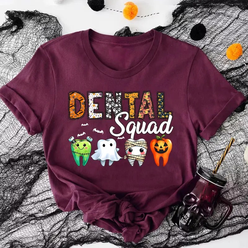 Dental Squad Halloween Halloween Dentist Shirt Dental Clinic Halloween Shirts Dental Assistant T-Shirts, Hoodie, Sweatshirt