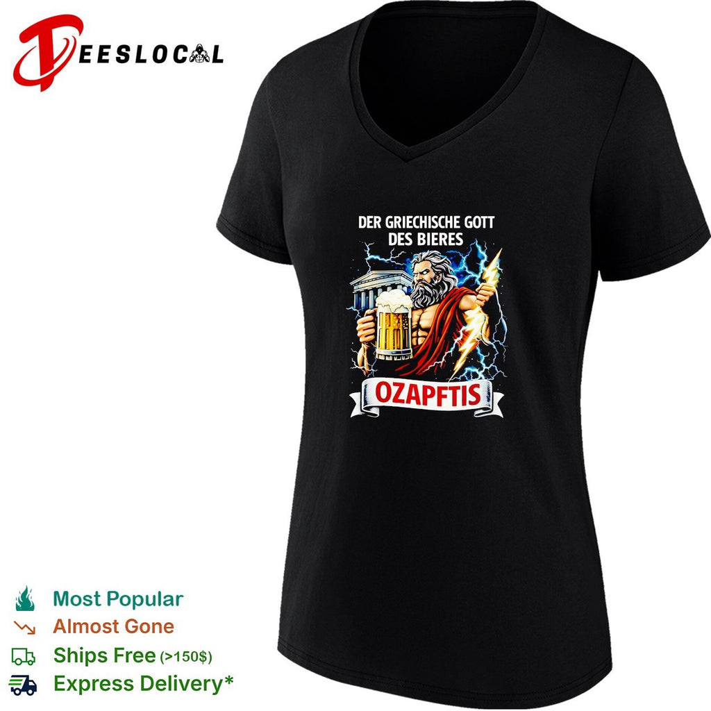 Der griechische Gott des Bieres Ozapftis Zeus shirt