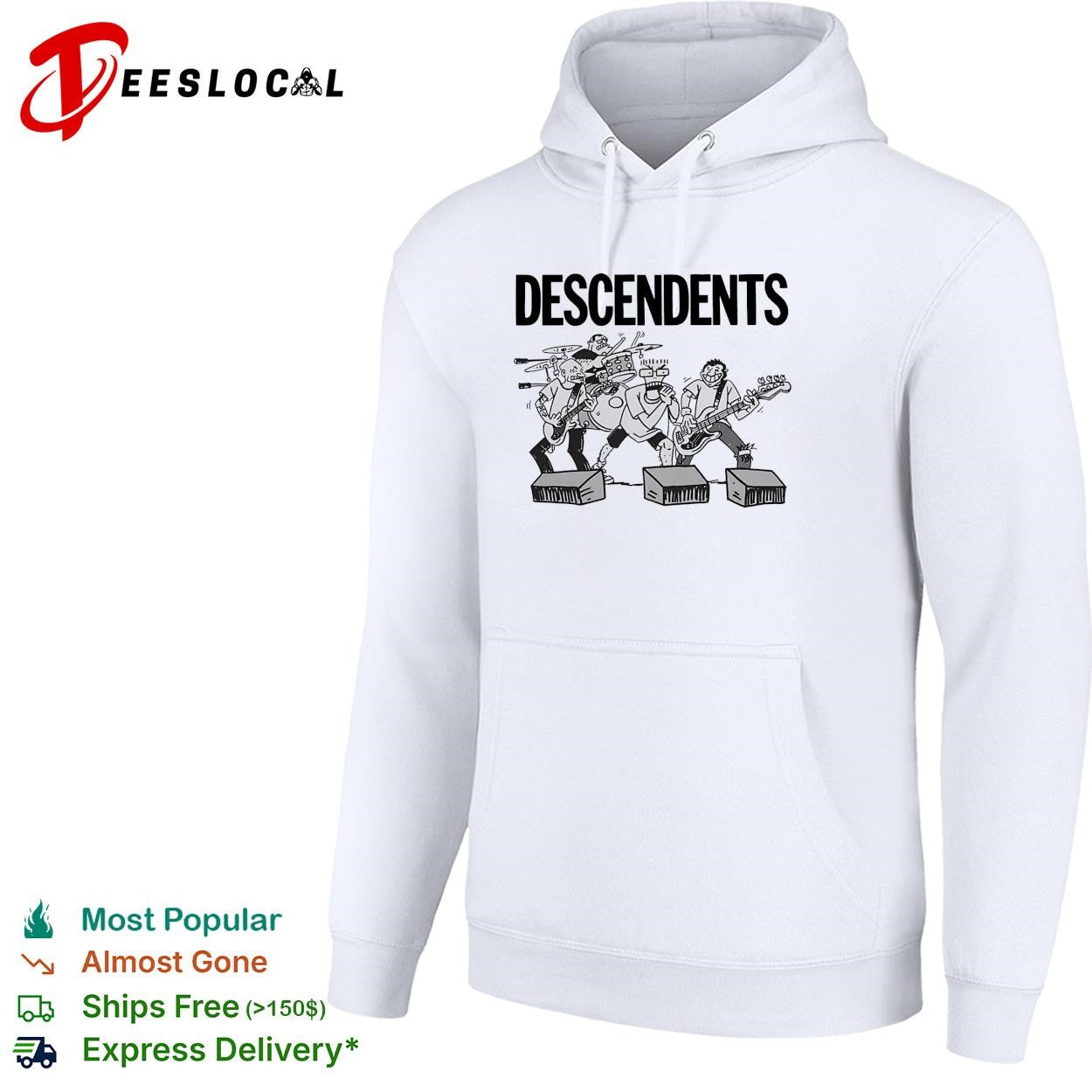 Descendents band playing instruments illustration shirt