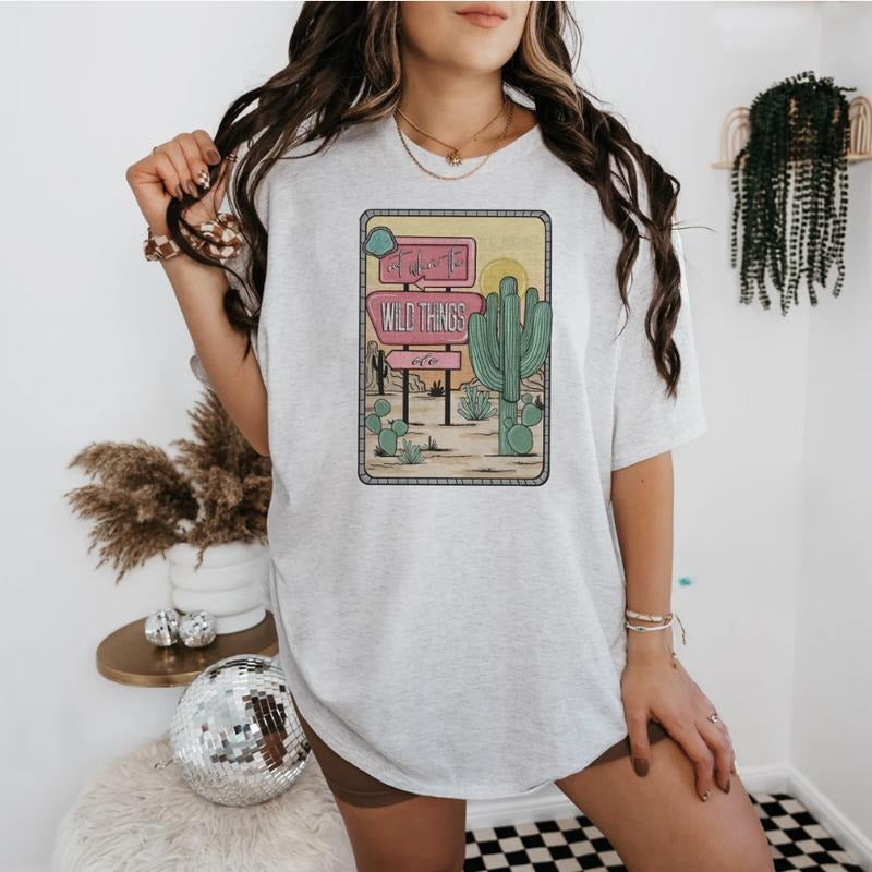 Desert Wild Things T-shirt, western clothing, western outfits women, western tops, Sweatshirt and Hoodie | PrintMintTees.com