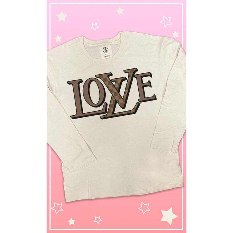 Designer Love Graphic Long Sleeve T-Shirt Hoodie Sweatshirt | PrintMintTees.com