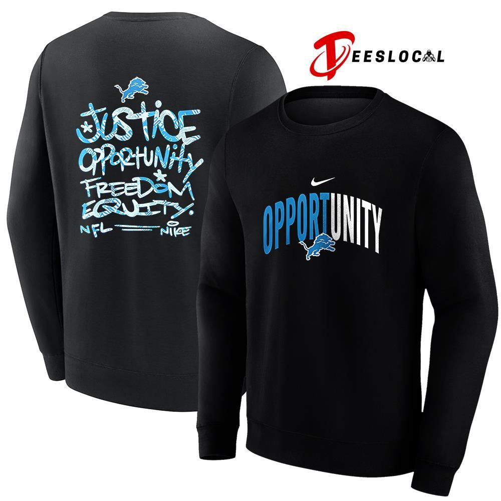 Detroit Lions justice opportunity freedom equity shirt