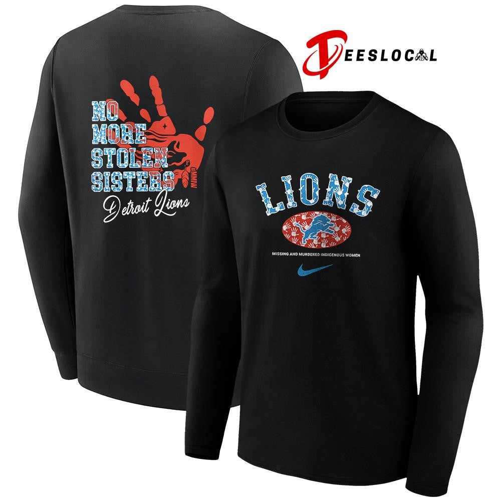 Detroit Lions missing and murdered indigenous women no more stolen sisters shirt
