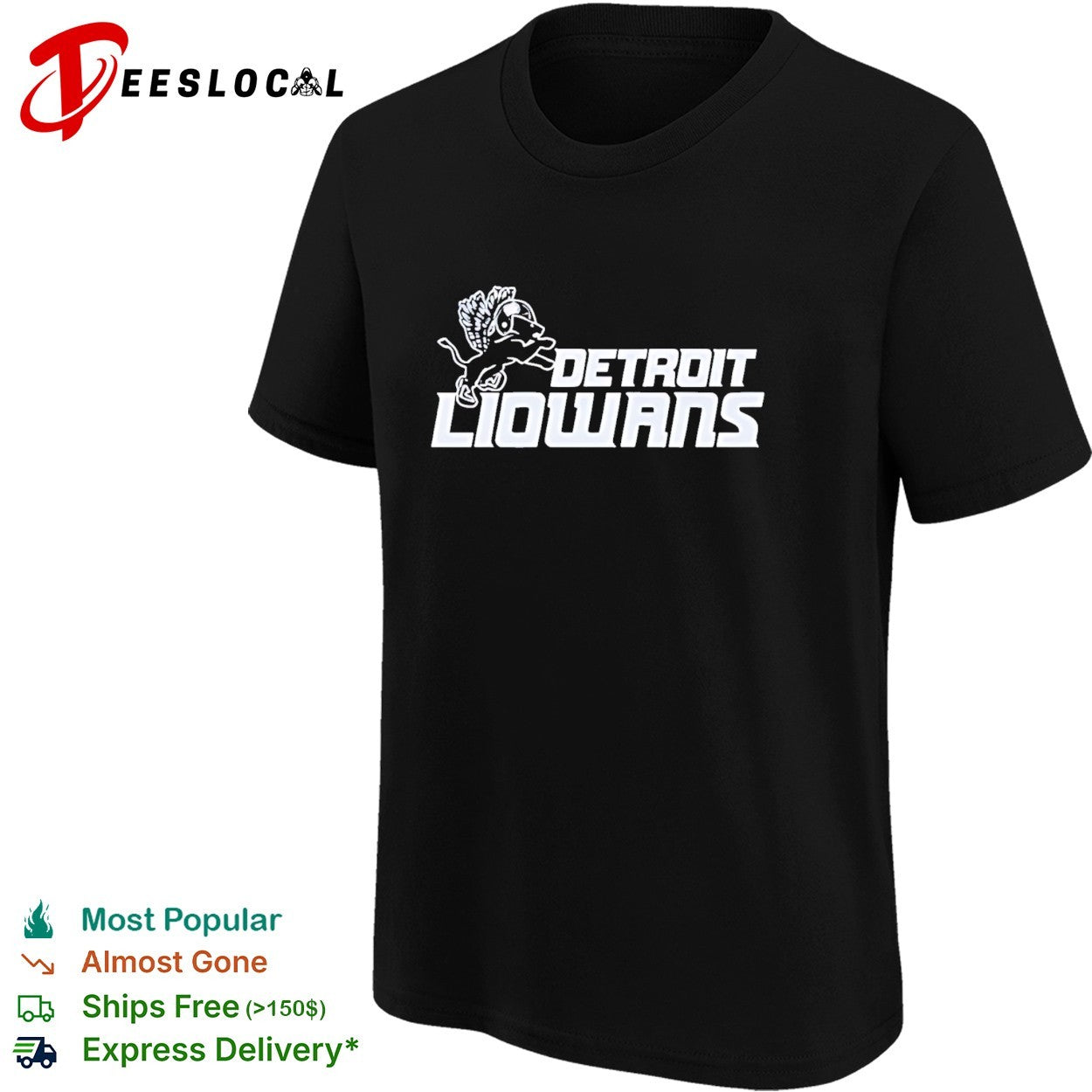 Detroit Liowans lion logo shirt