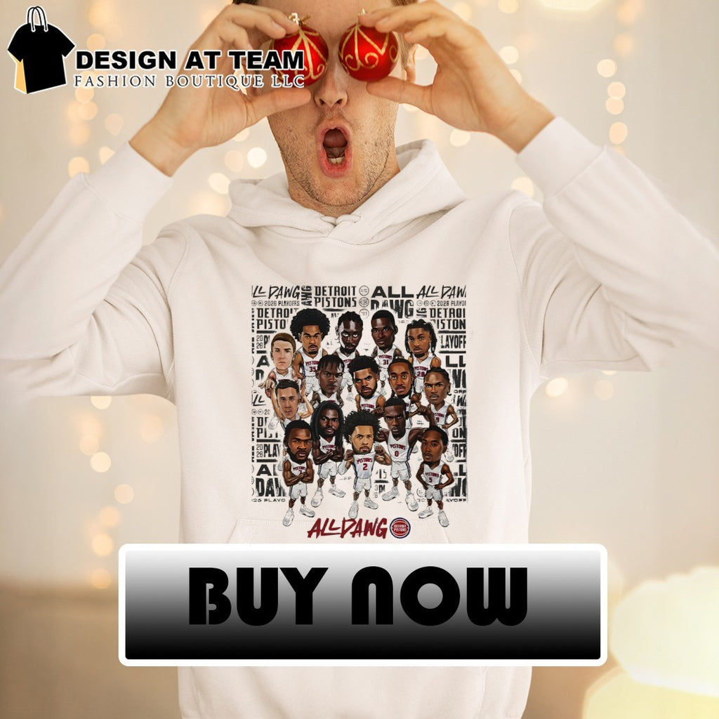 Detroit Pistons Basketball Playoffs ’26 All Dawg caricature vintage shirt