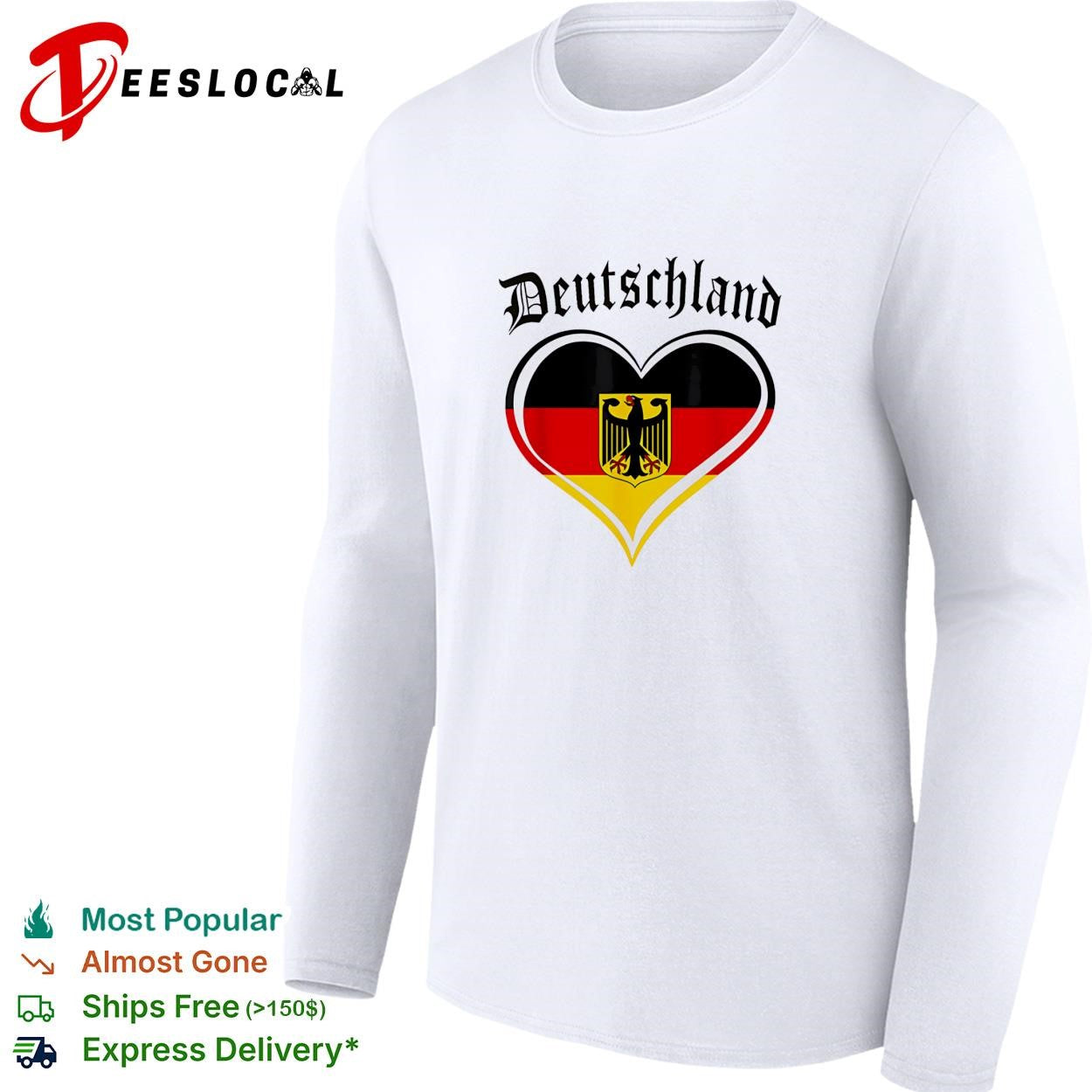 Deutschland heart eagle shirt