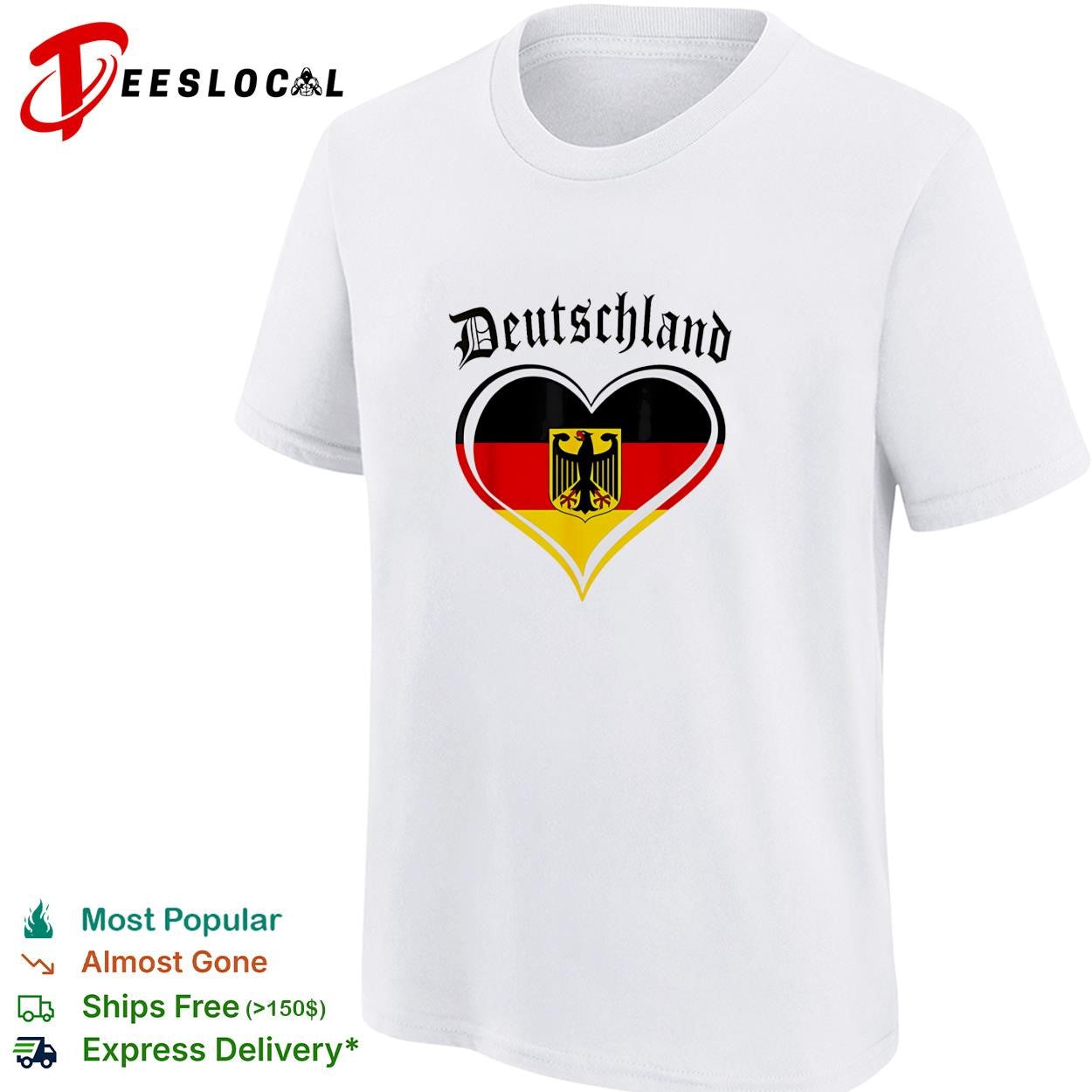 Deutschland heart eagle shirt