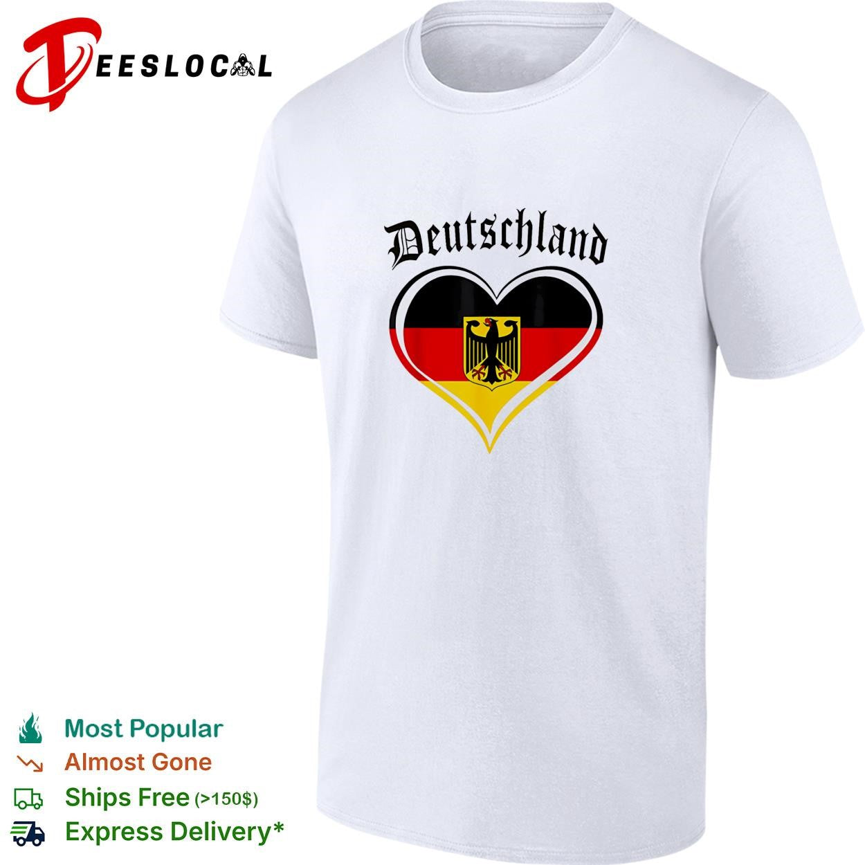Deutschland heart eagle shirt