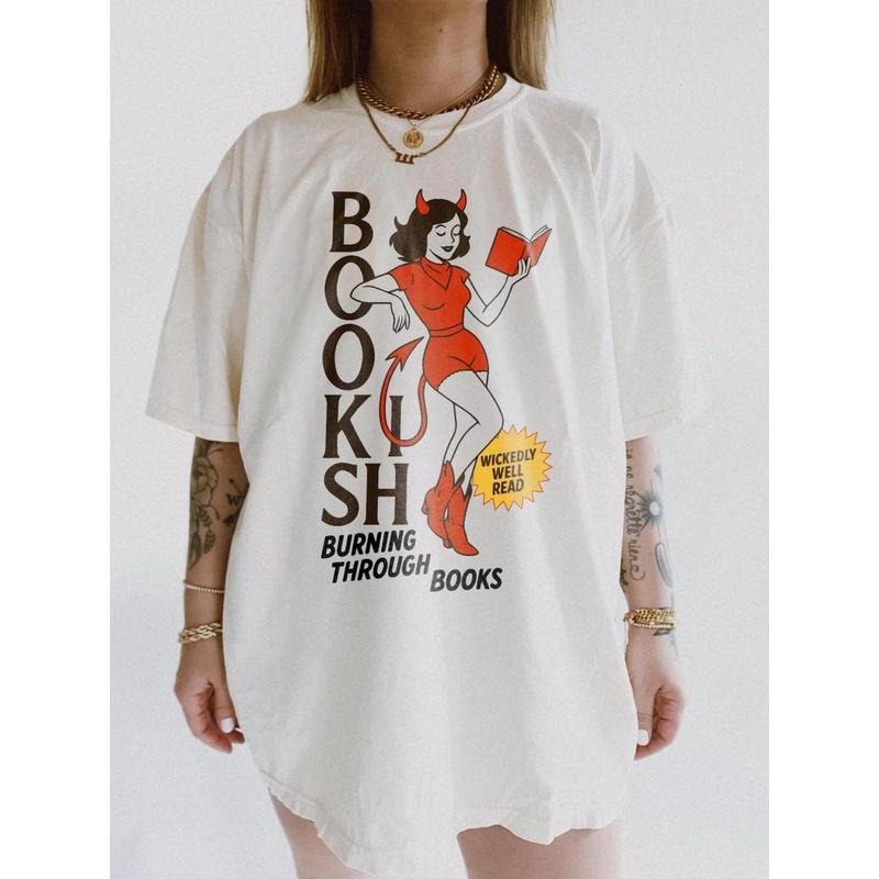 Devil Bookish Book Lover Shirt Well Read Shirt Dark Romance Books Funny Reader Hot Read Book Club Smut T-Shirts, Hoodie, Sweatshirt