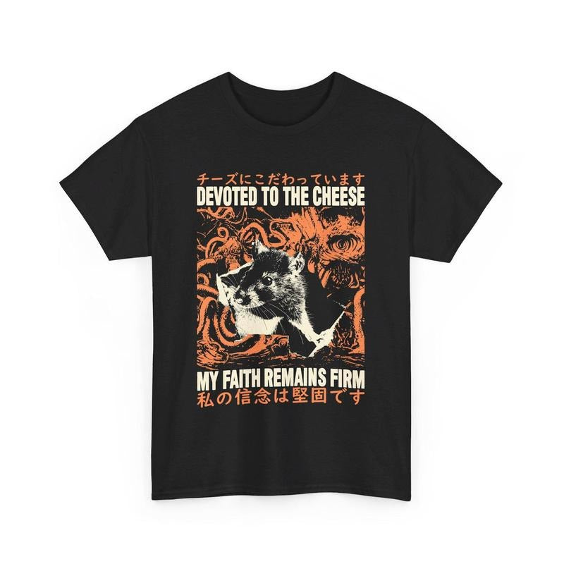 Devoted to the Cheese Vintage Rat T-Shirt Hoodie Sweatshirt | PrintMintTees.com