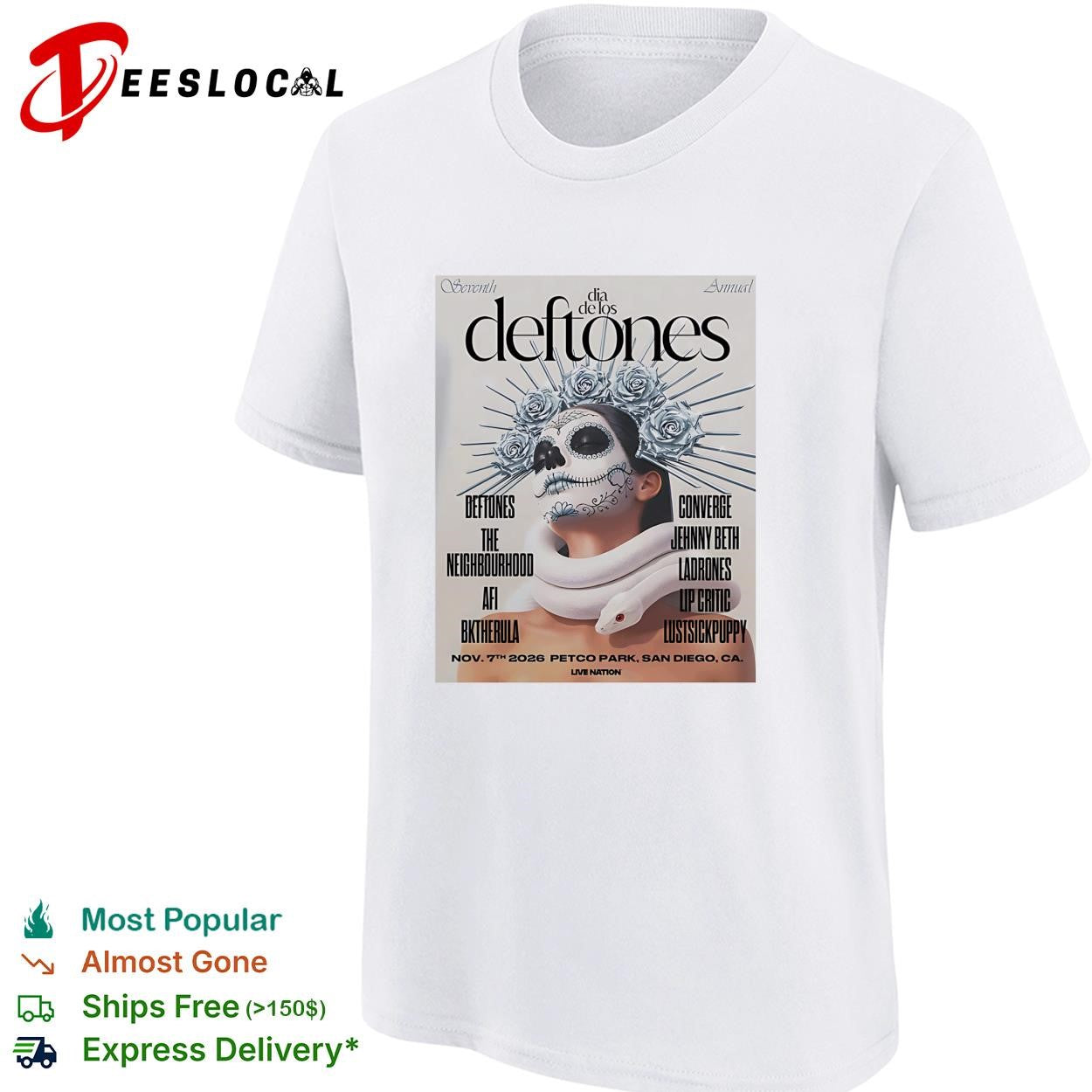 Dia De Los Deftones San Diego California 2026 At Petco Park On November 7 2026 shirt