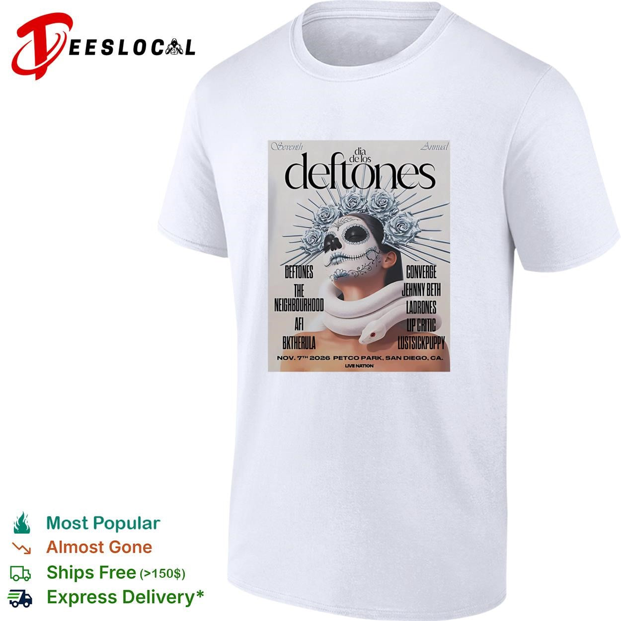 Dia De Los Deftones San Diego California 2026 At Petco Park On November 7 2026 shirt